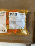 (Pack of 25) TY-FLOT DRSMOR 0.5" Wide Orange Webbing and D-Ring Attachment (NEW)