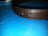 KIDS GENUINE LEATHER BELT COLLEGIATE BROWN SNAKE SKIN DESIGN FANCY BUCKLE NONAME