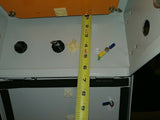 USED GRAY METAL CONTROL BOX APROX D 7"X H 11.5X W 12 ... AS IN PICTURE
