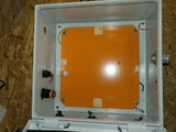 USED GRAY METAL CONTROL BOX APROX D 7"X H 11.5X W 12 ... AS IN PICTURE
