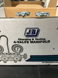 JB INDUSTRIES  Gauge 4-Valve Aluminum Charging And Testing Manifold