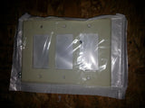 NIB Leviton 80611-A 3-Gang Decora/GFCI Device Decora Wallplate Almond