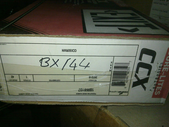NIB SURE-LITES by COOPER EXIT SIGN CCX60RWH emergency