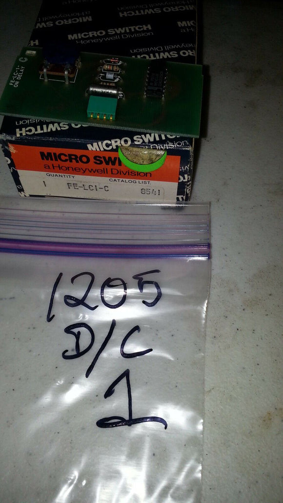 NIB MICRO SWITCH LOGIC CARD FE-LC1-C FELC1C OFF DELAY TIMING