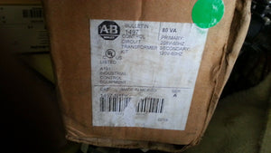 Allen Bradley 1497-B-HXDX-3-F 208 VAC TO 120 VAC TRANSFORMER 80VA  1497BHXDX 3FN
