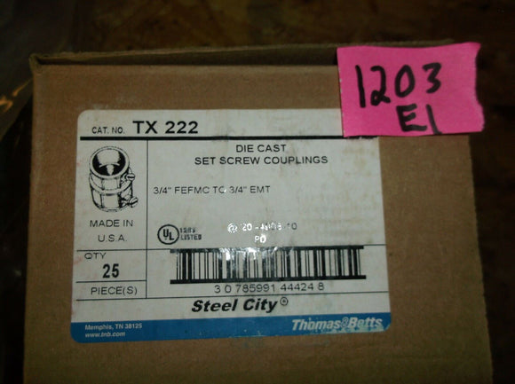 NIB Steel City TX-222 3/4