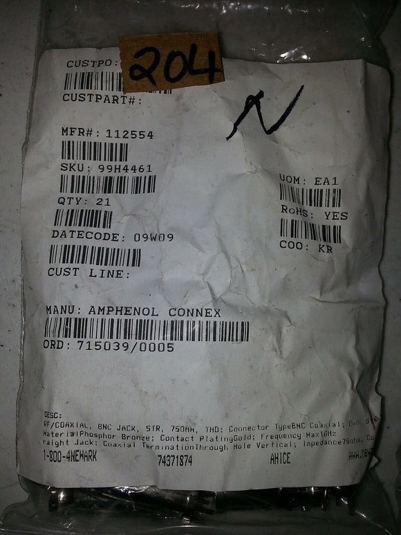 NIB Amphenol Connex 112554  QTY EACH
