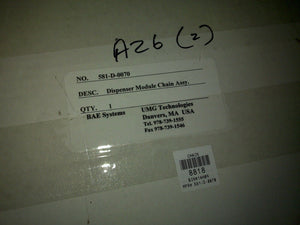 NIB 581-D-0070 DISPENCER MODULE CHAIN ASSEMBLY UMG