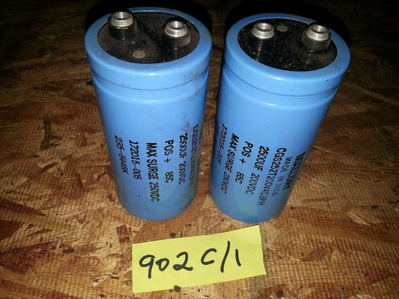 MALLORY CAPACITOR 2500 UF 200 VDC CGS252T200V4C3PH.... ...EACH