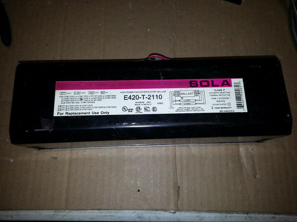 nnb SOLA E420 T 2110 HIGH POWER RAPID START BALLST FOR 2 LAMPS