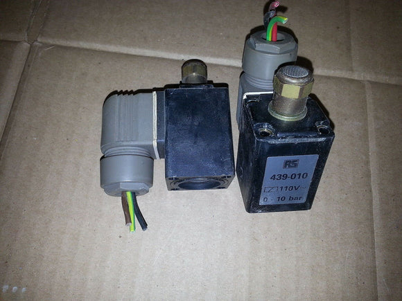 Burkert Solenoid Valve 125335 RS 439-010 110 VAC 0-10 BAR .. EACH