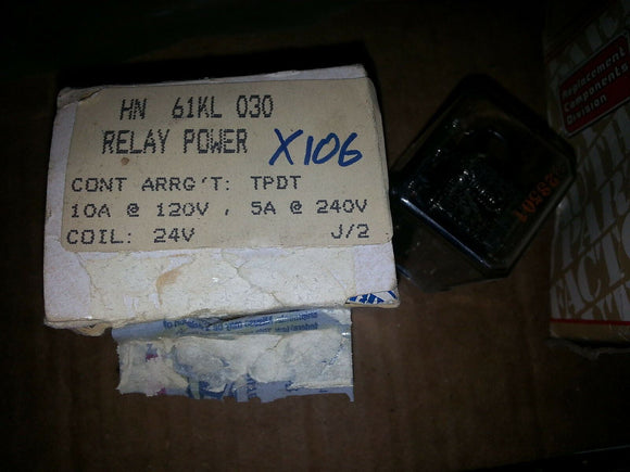 NIB POTTER Carrier Parts Power Duty Relay 24VAC Coil KU93-4030 HN61KL030