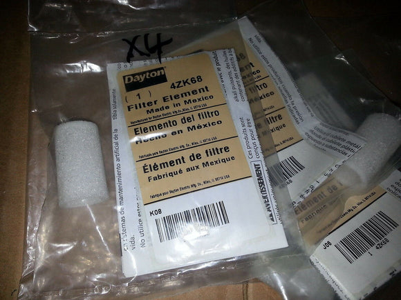 NIB Dayton Pneumatic General Purpose Filter Element 4ZK68 ... EACH