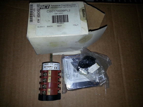 NiB ACI ADVANCE CONTROL CB0170039PL2 - CAM SW,4PDT W/OFF,W/HANDLE,LP