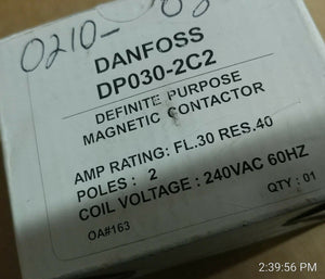 NiB DANFOSS DP030-2C2 2 POLE 30 FLA 240 VAC COIL