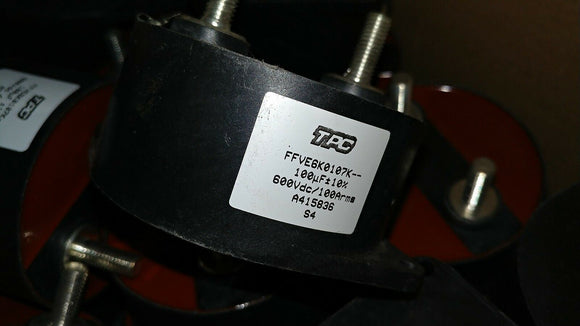 NNB TPC FFVE6K0107K FILM CAPACITOR 100 MFD 600 VDC 100 ARMS ... EACH