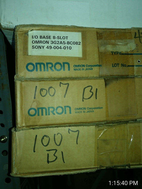 NIB OMRON 3G2A5 BC082 BASE UNIT 8 SLOT RACK