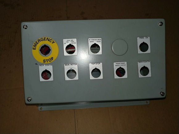NNB Hoffman E10PBAM Enclosure Pushbutton 10 Hole 22.5mm NEMA13 Gray Pentair