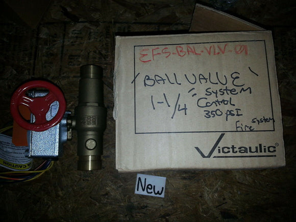 NIB Victaulic FireLock 728 Weatherprood Grooved Ball Valve  V012728CT1 1-1/4