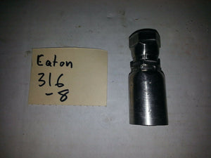 NNB EATON Straight Crimpable Hydraulic Hose Fitting ID Female JIC 8 - 316  .EACH