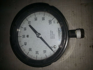 ASHCROFT 238A679-01 REV A DURAGAUGE PRESSURE GAUGE 0-100 PSI