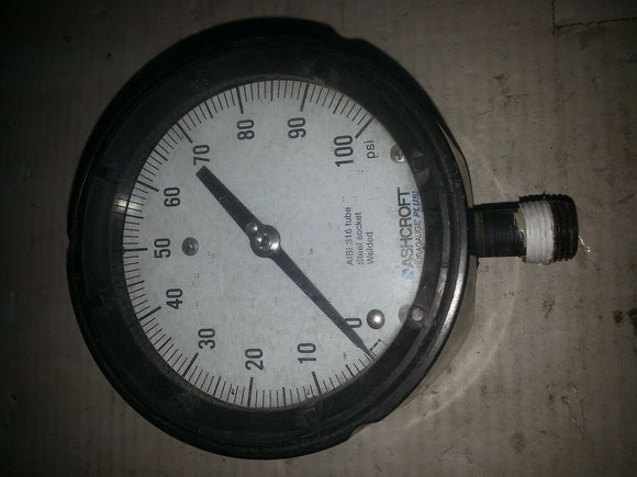 ASHCROFT 238A679-01 REV A DURAGAUGE PRESSURE GAUGE 0-100 PSI