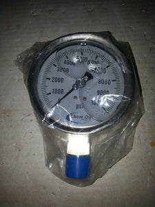 NIB CHEM OIL PRESSURE INDICATOR SS 0-10000 PSI FILLED ..EACH