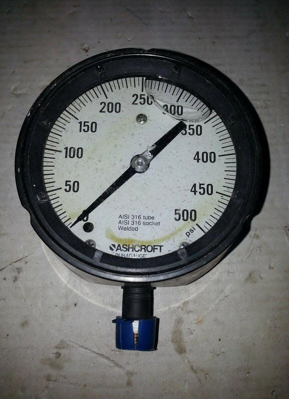 ASHCROFT DURAGAUGE 238A679-01 REV A 0-500 PSI FILLED