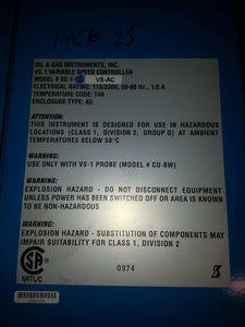 OIL & GAS INSTRUMENTS, INC. M/N. VS-1  VS-AC