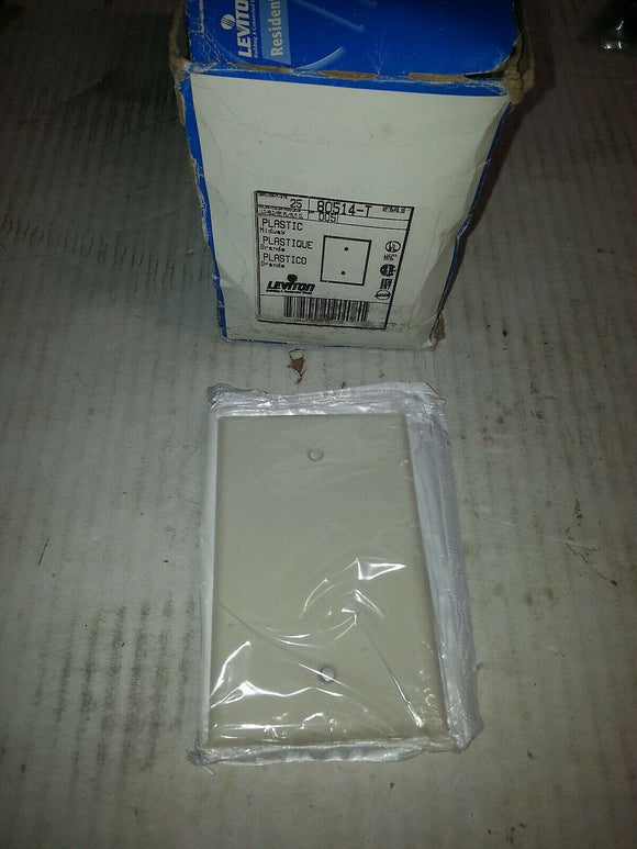 LEVITON 005- 80514-T ... LOT OF 6  ... SINGLE GANG COVER BLANK