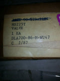 MS225T VALVE DLA700-86-M-WU47 C 2/87 1119C