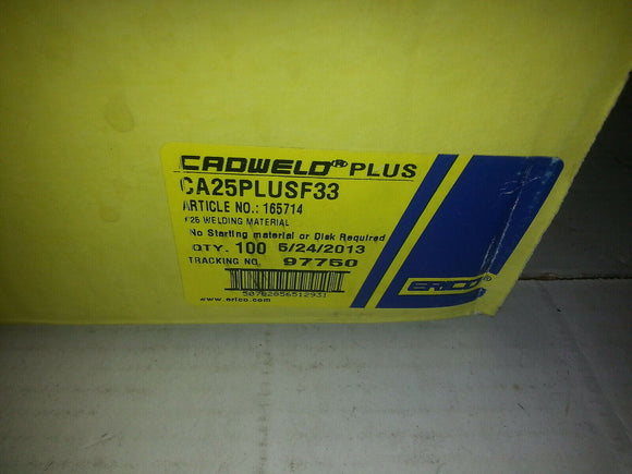 ERICO CADWELO PLUS CA25PLUSF33 165714  ...2 CUPS/LOT