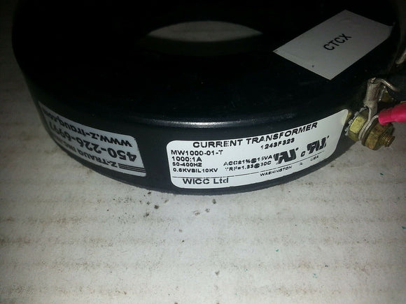 WICC 1243F323 MW1000-01-T 50-400HZ CTCX WICC current transformer MW1000-01-T