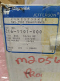 JEFFERSON ELECTRIC 216-1101-000 HIGH VOLTAGE 120/240V POWER TRANSFORMER 154215