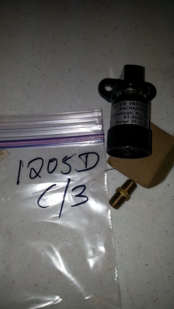 NIB BACHARACH 63-0039 FILTER INDICATOR RANGE 25IN WATER