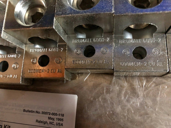 NIB brumall 600t-2 600mcm-2 for telemecanique F-LINE DZ2FK6 LUG KIT ,,, each LUG