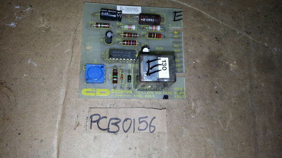 C & D RATELCO CIRCUIT BOARD MBC 4650 HIGH VOLTAGE ALARM