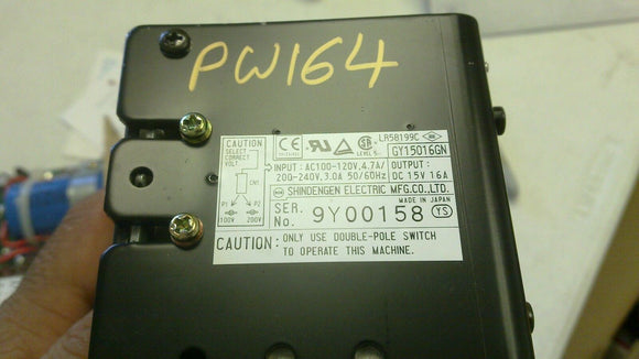 NNB GY15016GN POWER SUPPLY SHINDENGEN 15 VDC 16A