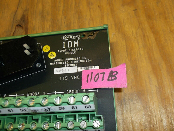 MOORE 16193-1-4 APACS+ INPUT DISCRETE MODULE TERMINATION IDM 115V-AC