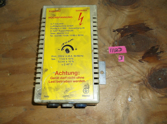 ILT Industrie Kollektor Ionisator High Voltage