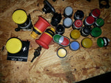 NNB EATON M22 PUSH BUTTON ASSORTED ..  TOTAL 28 ,, KEY STOP LENSE BUZZER ETC