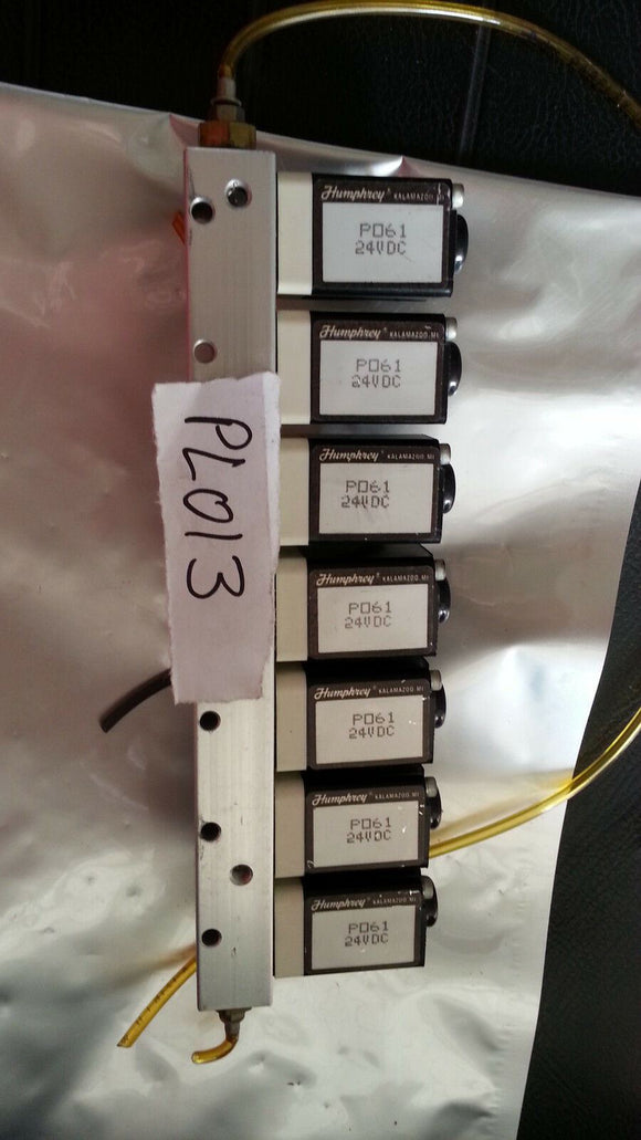 HUMPHREY SOLENOID VALVE PO61 P061 PD61 24VDC .. EACH VALVE