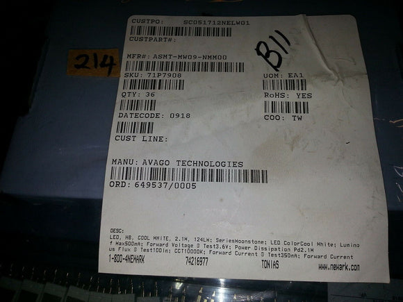 NNB AVAGO ASMT-MW09-NMM00 ............ LOT OF 36 ............