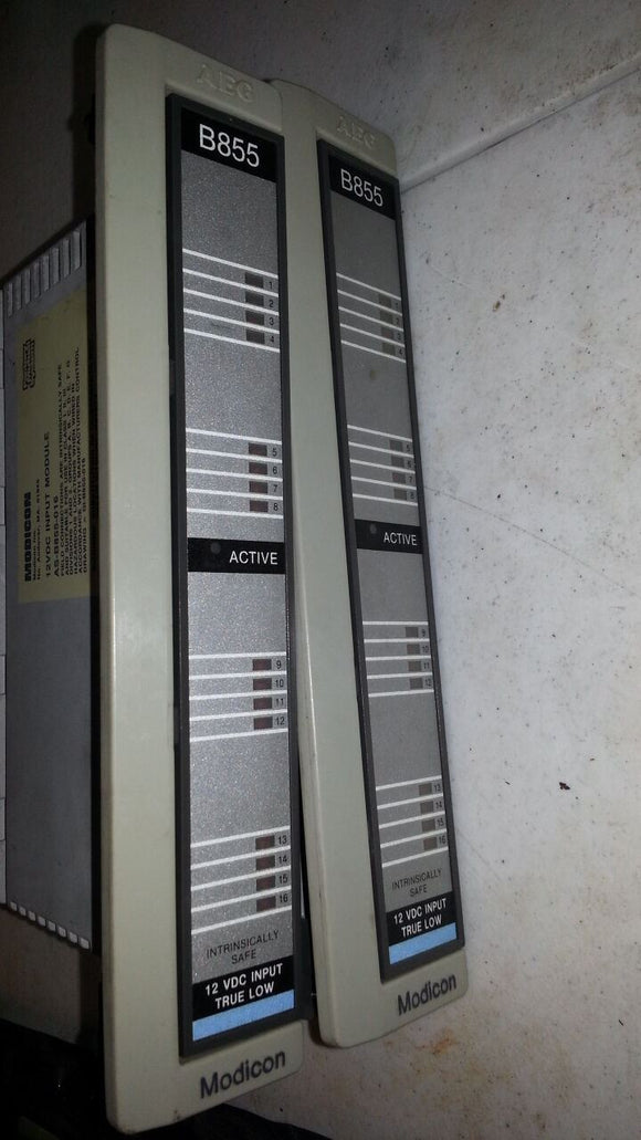 MODICON PLC INPUT MODULE 12 VDC B855 AS-B855-016 each