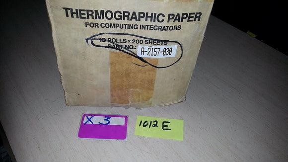 NIB OLD STOCK TSP Thermographic Paper A2157-030 10 Rolls X 200 Sheets .EACH BOX