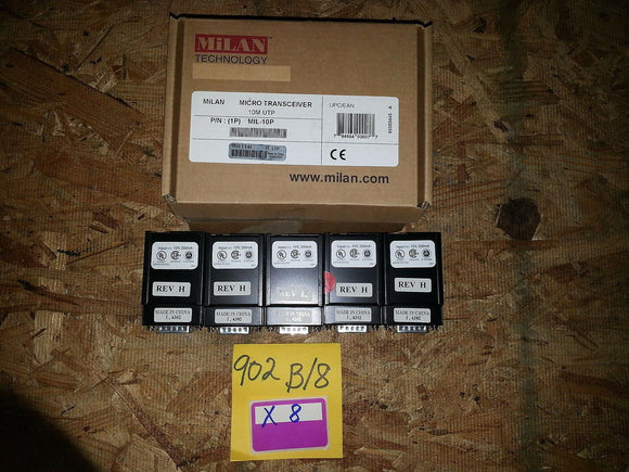 NIB MiLAN MICRO TRANSCEIVER 10M UTP MIL-10 ..... EACH.. BULK PACK