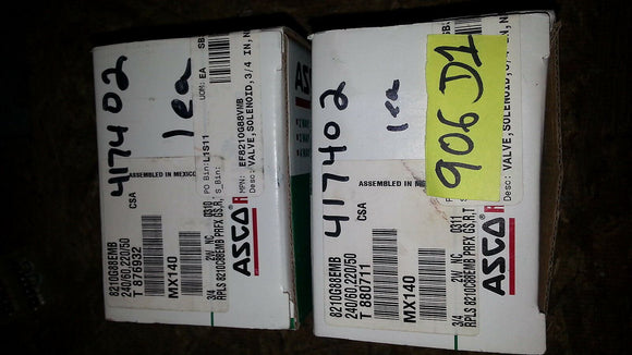 NIB Asco 8210G88 stainless steel valve 3/4