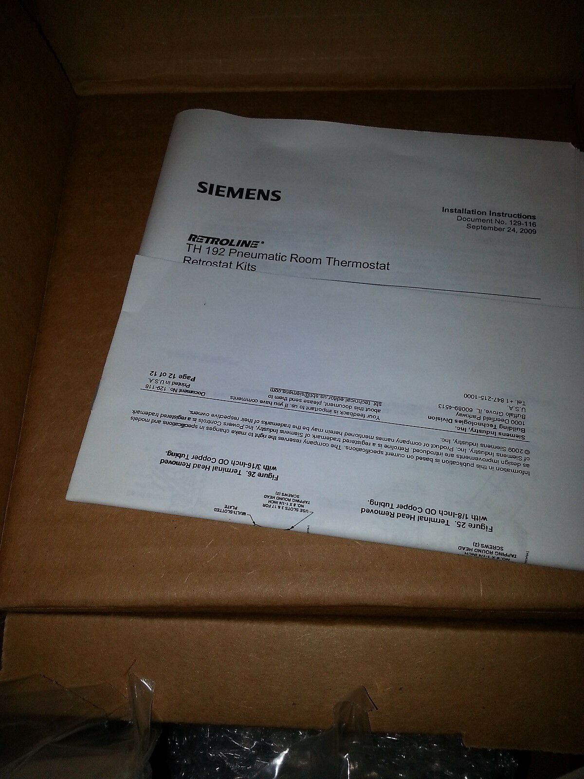 NIB Siemens TH 192-300 Universal Thermostat Adapter Kit – LiquidationBazaar