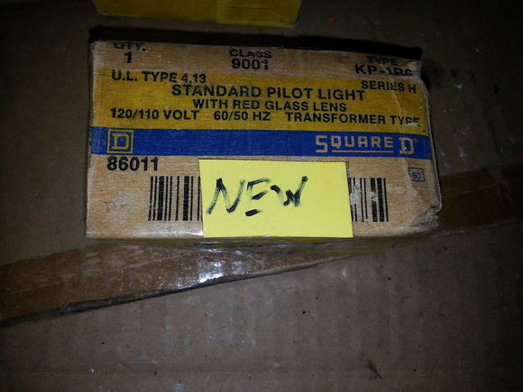 NIB SQUARE D 9001KP 1RS SER J PILOT LIGHT RED LENS