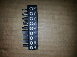 NNB SCREW DRIVER BIT SET ... AS IN PICTURE .. FLAT HEAD AND PHILLIPS